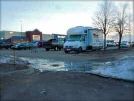 Boondocking in a parking lot