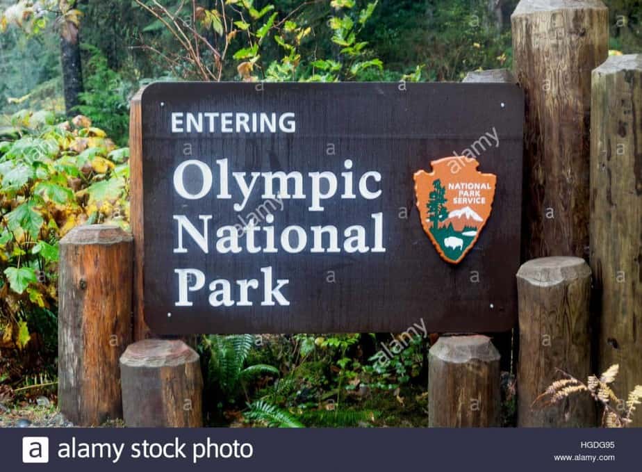 Olympic National Park entrance sign